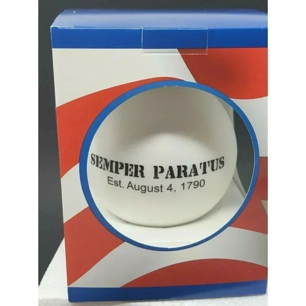 Krebs Christmas White Ornament United States Coast Guard 1790 American Pride